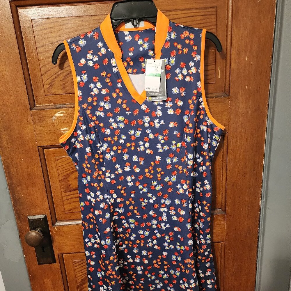 NWT, Callaway Gulf Dress, Size Large, Opt-Dri Moisture Wicking, Sun Protection F
